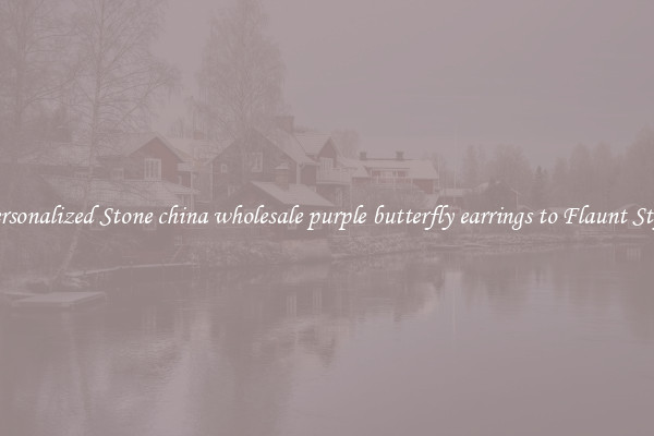 Personalized Stone china wholesale purple butterfly earrings to Flaunt Style