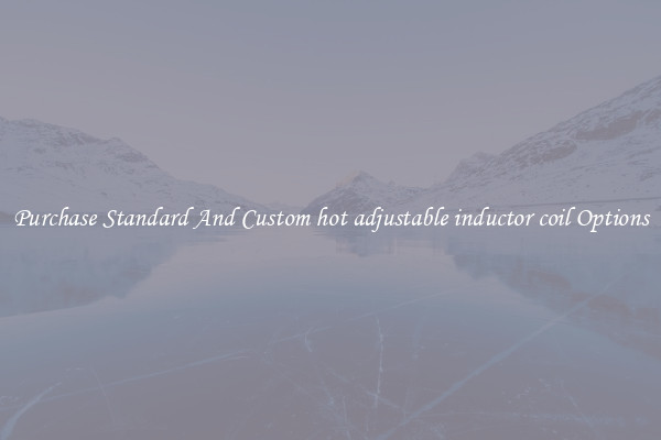 Purchase Standard And Custom hot adjustable inductor coil Options