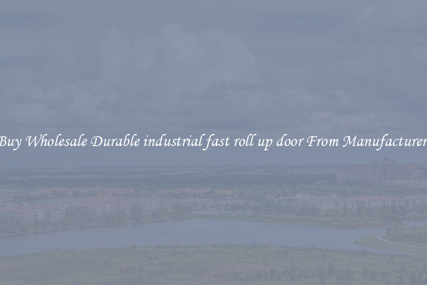 Buy Wholesale Durable industrial fast roll up door From Manufacturers