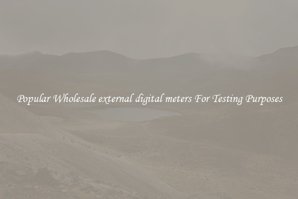 Popular Wholesale external digital meters For Testing Purposes