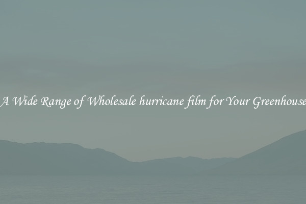 A Wide Range of Wholesale hurricane film for Your Greenhouse