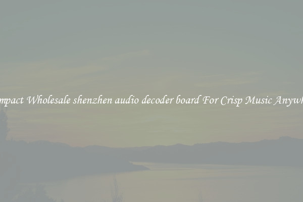 Compact Wholesale shenzhen audio decoder board For Crisp Music Anywhere