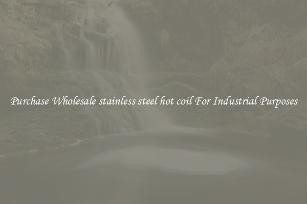 Purchase Wholesale stainless steel hot coil For Industrial Purposes