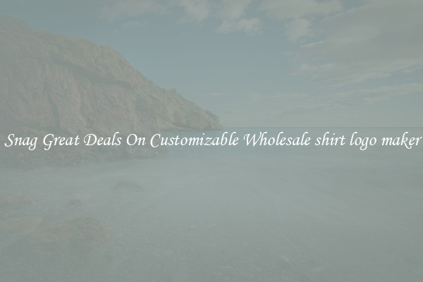 Snag Great Deals On Customizable Wholesale shirt logo maker