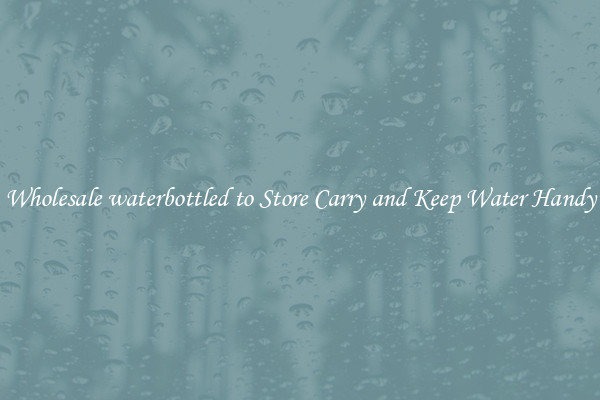 Wholesale waterbottled to Store Carry and Keep Water Handy