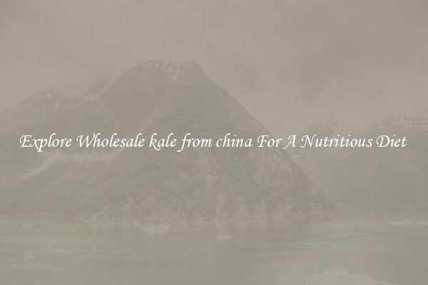 Explore Wholesale kale from china For A Nutritious Diet 