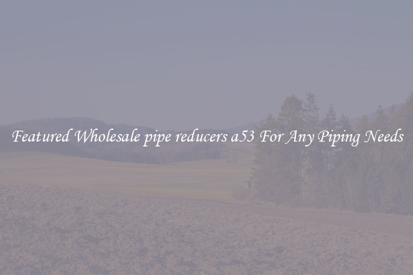 Featured Wholesale pipe reducers a53 For Any Piping Needs